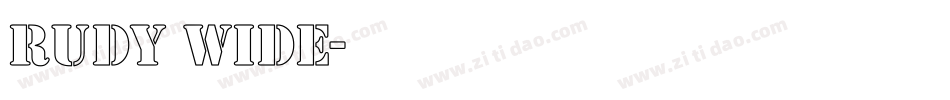 Rudy Wide字体转换